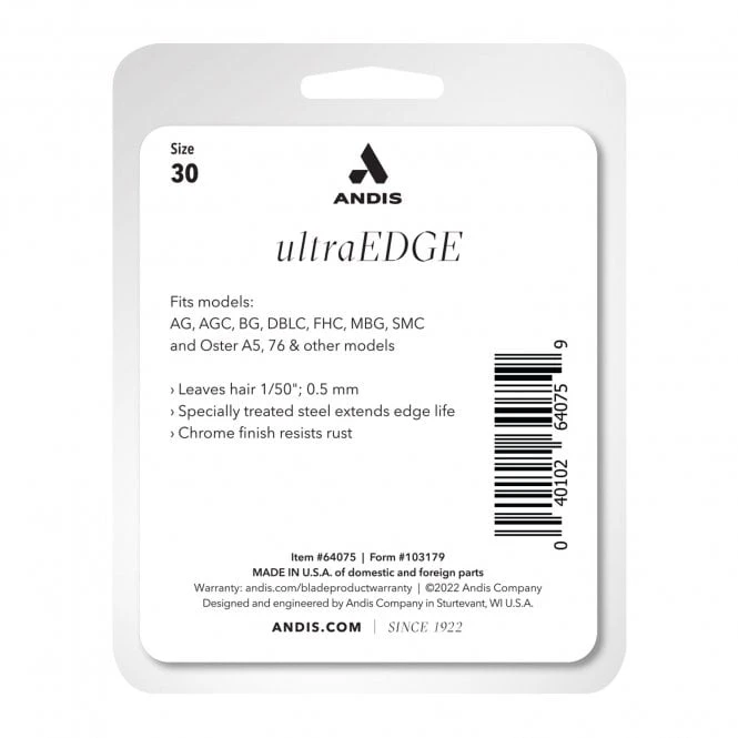 Andis Andis #30 UltraEdge Detachable Blade 3 Andis Andis #30 UltraEdge Detachable Blade - Image 3