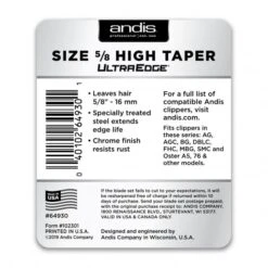 Andis Andis #5/8 High Taper UltraEdge Detachable Blade 5 Andis Andis #5/8 High Taper UltraEdge Detachable Blade -Groomers Online andis 58 high taper ultraedge detachable blade p76 12847 medium