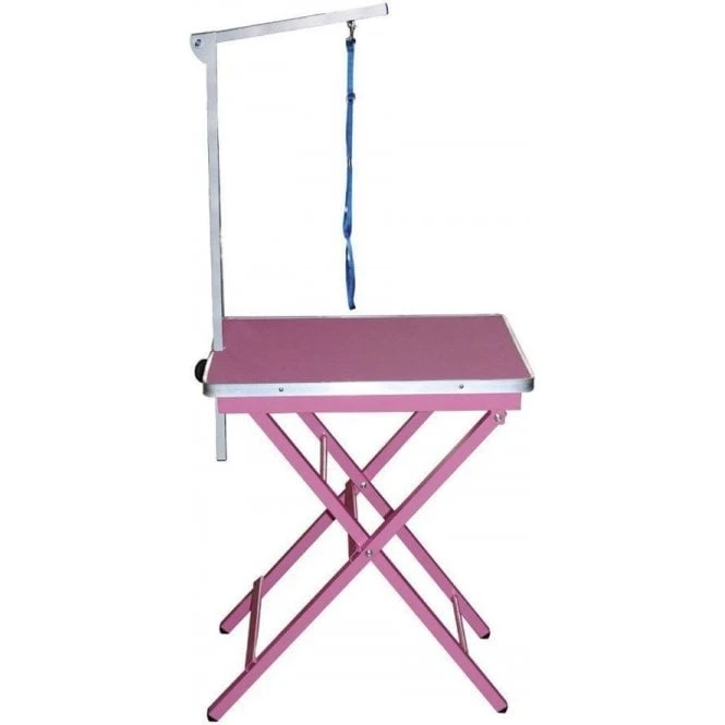 Groomers Adjustable Ringside Table - Pink 1 Groomers Adjustable Ringside Table - Pink