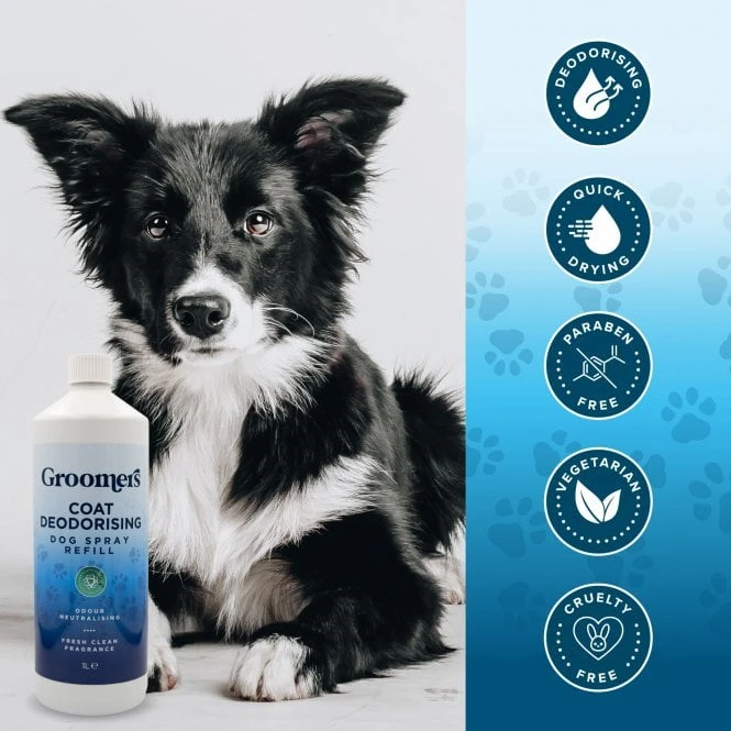 Groomers Coat Care Coat Deodorising Spray Refill 1L 3 Groomers Coat Care Coat Deodorising Spray Refill 1L - Image 3
