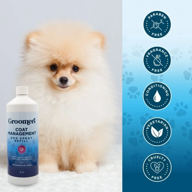 Groomers Coat Care Coat Management Spray Refill 1L 3 Groomers Coat Care Coat Management Spray Refill 1L - Image 3