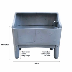 Groomers Groomers Neptune Static Bath With Splashback - Space Grey -Groomers Online groomers neptune static bath with splashback space grey p4881 10606 medium