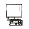 Groomers Titan Extreme Electric Table With Extreme H-Bar - Grey Frame And Black Top