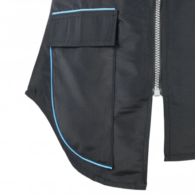 Groomers Groomers Waistcoat - Black With Blue Trim 7 Groomers Groomers Waistcoat - Black With Blue Trim - Image 7